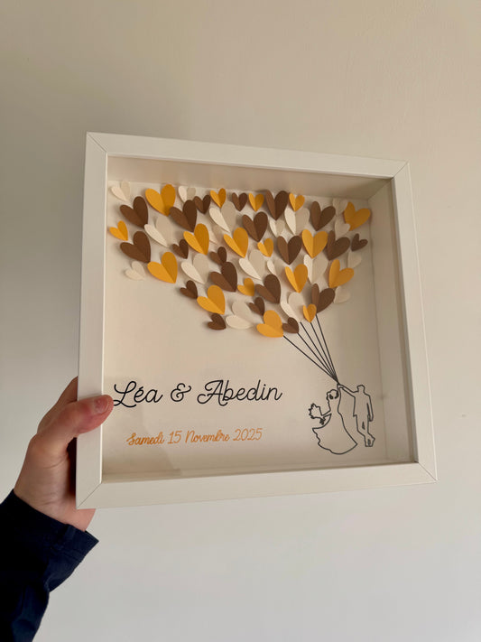 Cadre  de fleurs Amour